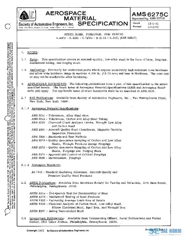SAE AMS6275C PDF SAE AMS6275C PDF
