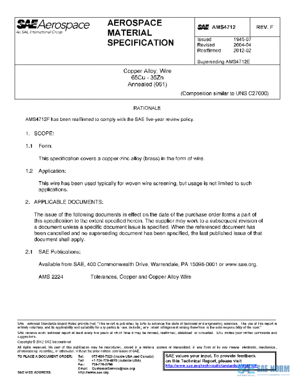SAE AMS4712F PDF