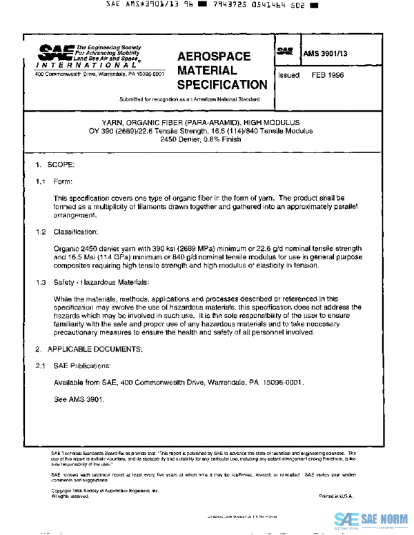 SAE AMS3901/13 PDF