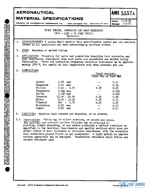 SAE AMS5557A PDF SAE AMS5557A PDF
