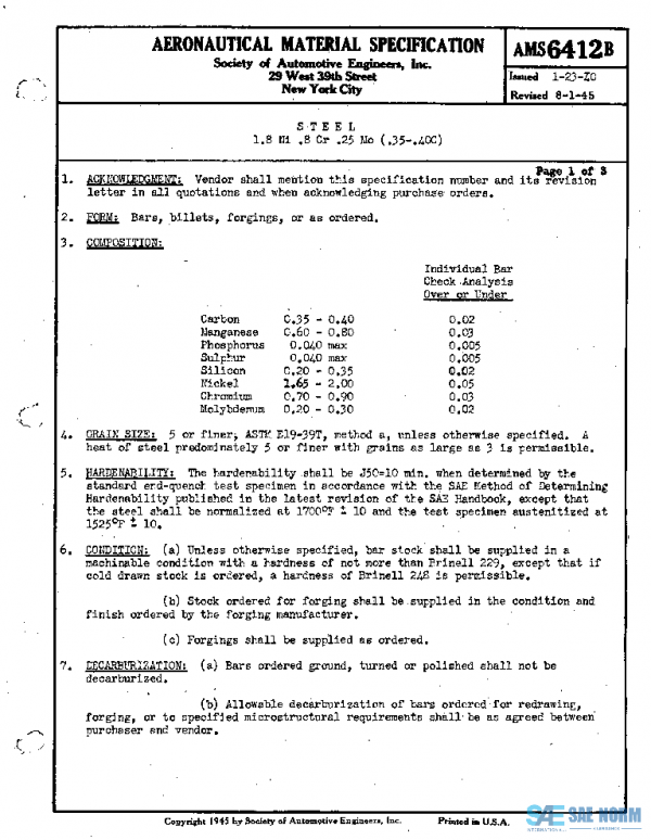 SAE AMS6412B PDF SAE AMS6412B PDF