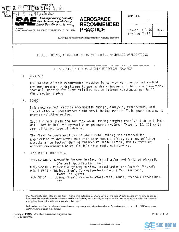 SAE ARP584A PDF