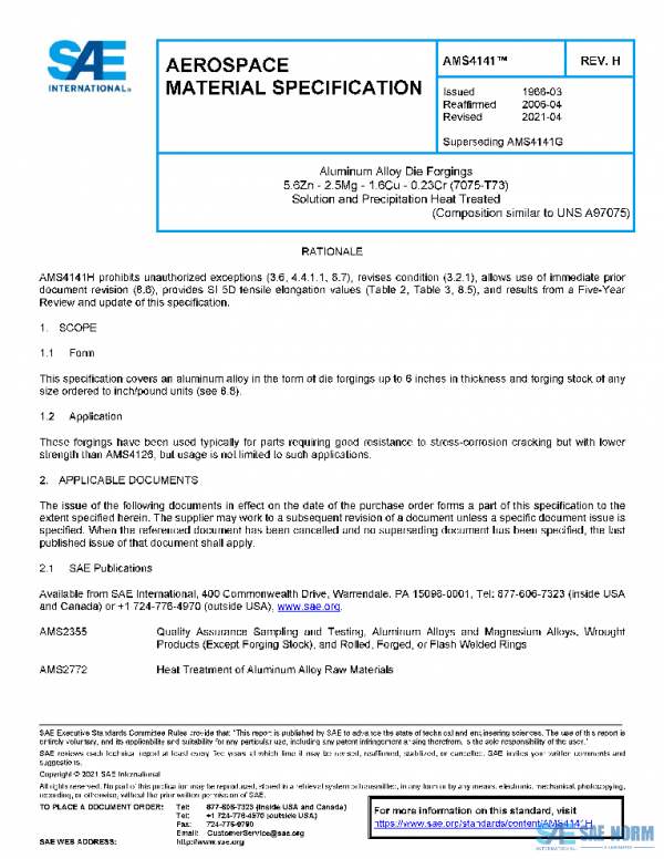 SAE AMS4141H PDF