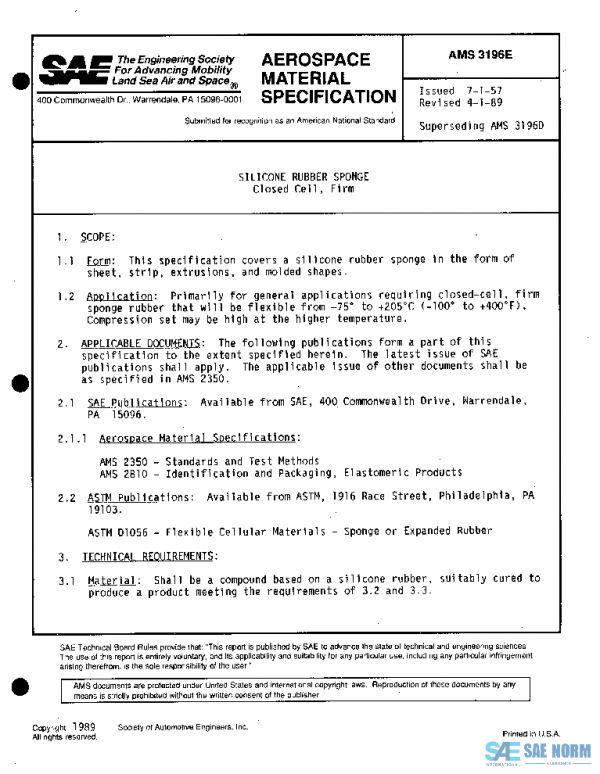 SAE AMS3196E PDF SAE AMS3196E PDF