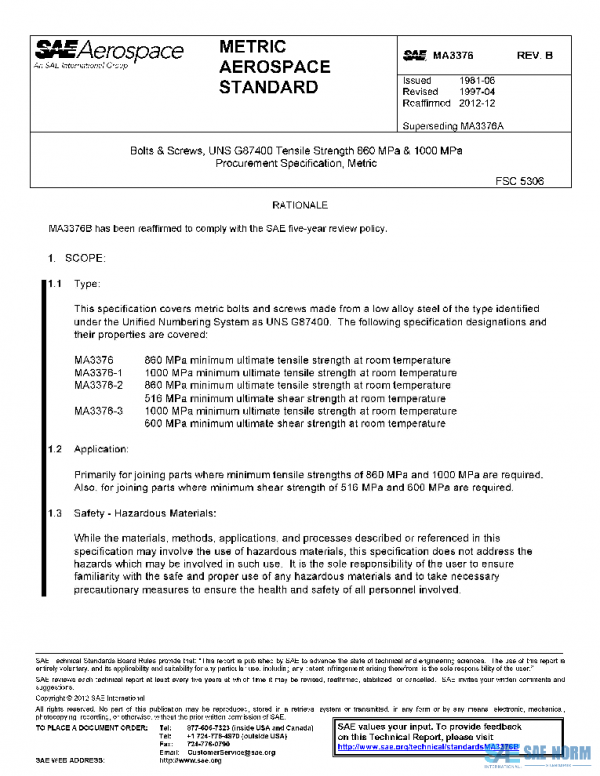 SAE MA3376B PDF