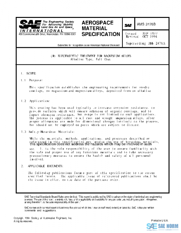 SAE AMS2476B PDF SAE AMS2476B PDF