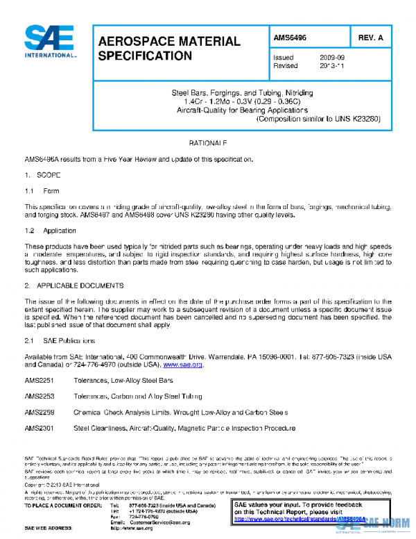 SAE AMS6496A PDF SAE AMS6496A PDF