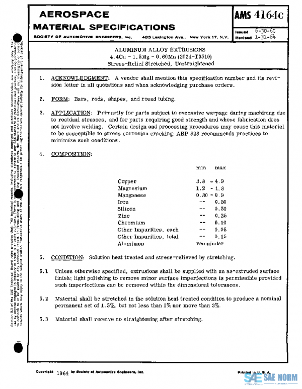 SAE AMS4164C PDF SAE AMS4164C PDF