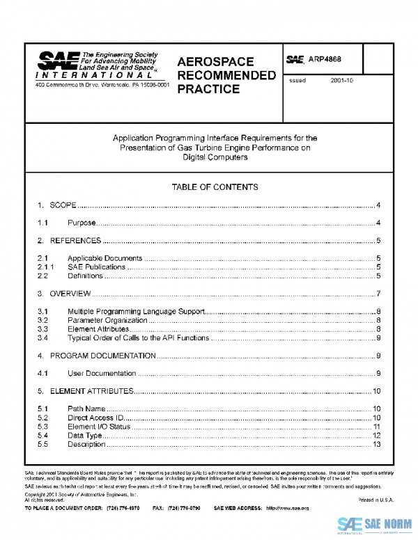 SAE ARP4868 PDF