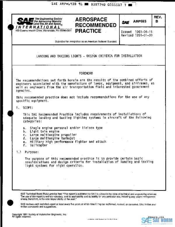 SAE ARP693B PDF