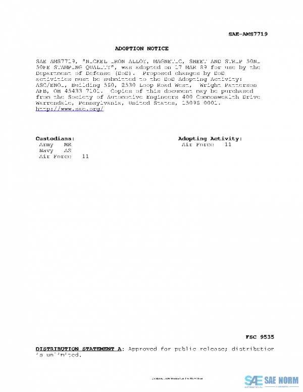 SAE AMS7719C PDF SAE AMS7719C PDF