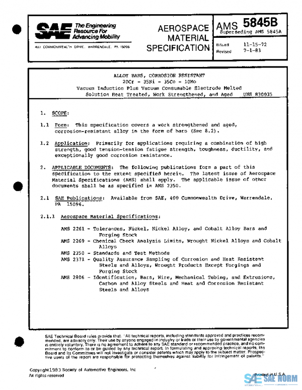 SAE AMS5845B PDF SAE AMS5845B PDF