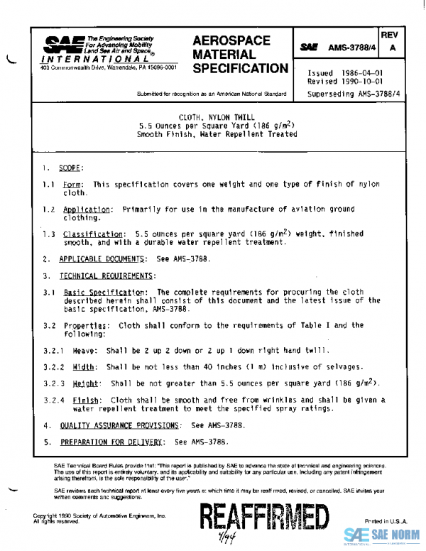 SAE AMS3788/4A PDF