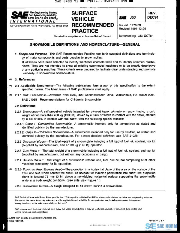 SAE J33_199112 PDF