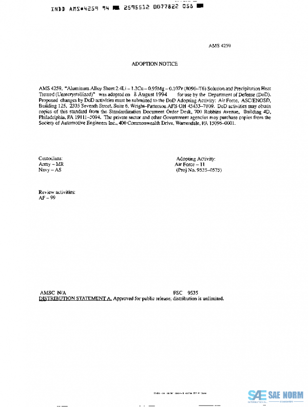 SAE AMS4259 PDF