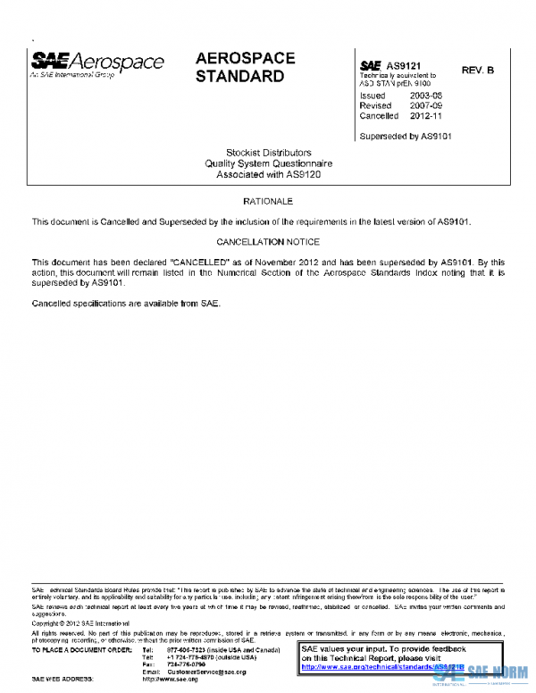 SAE AS9121B PDF