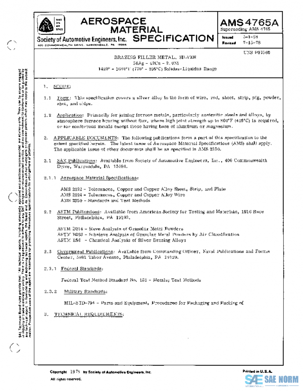 SAE AMS4765A PDF
