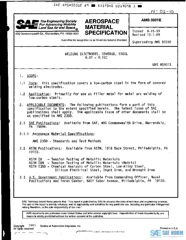 SAE AMS5031E PDF