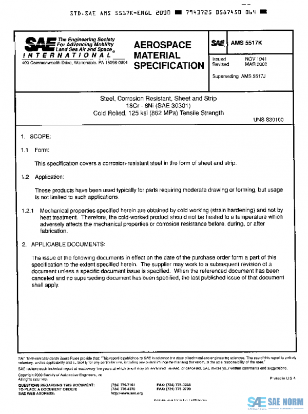 SAE AMS5517K PDF SAE AMS5517K PDF