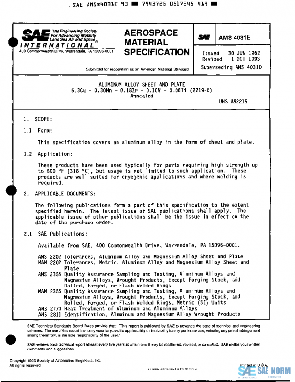 SAE AMS4031E PDF SAE AMS4031E PDF
