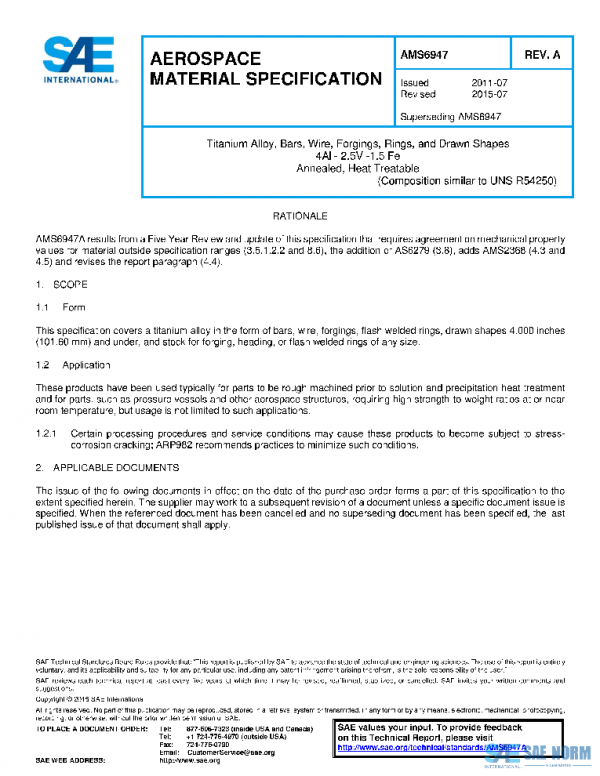 SAE AMS6947A PDF SAE AMS6947A PDF