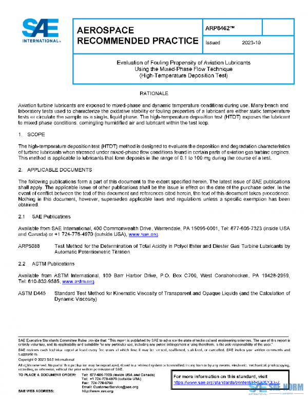SAE ARP8462 PDF