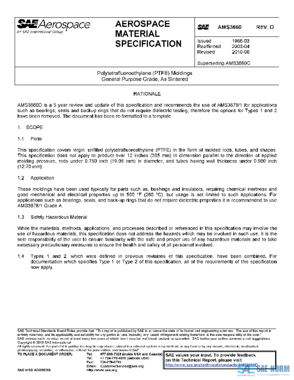 SAE AMS3660D PDF SAE AMS3660D PDF