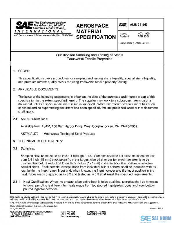 SAE AMS2310E PDF