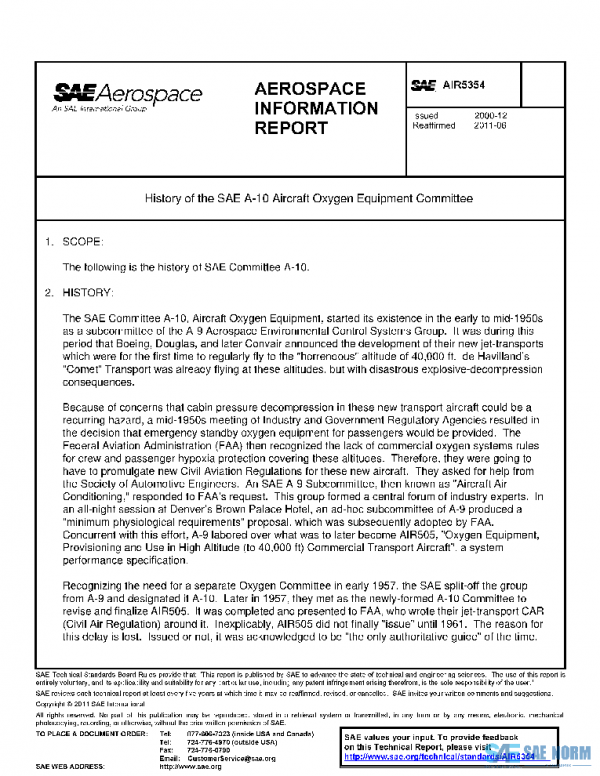 SAE AIR5354 PDF SAE AIR5354 PDF