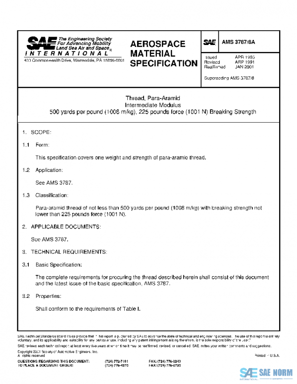 SAE AMS3787/8A PDF