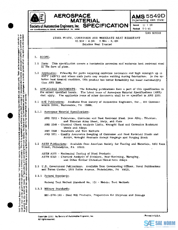 SAE AMS5549D PDF