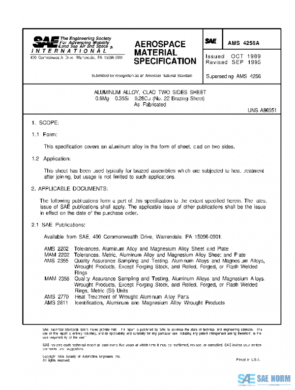 SAE AMS4256A PDF