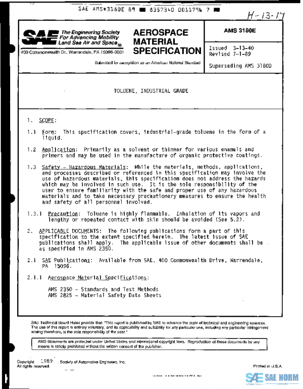 SAE AMS3180E PDF
