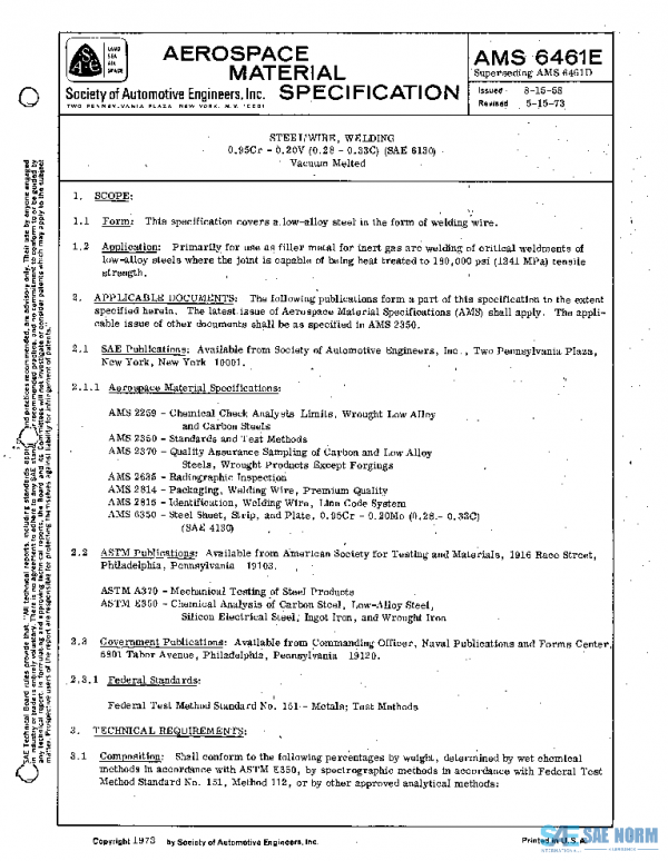 SAE AMS6461E PDF SAE AMS6461E PDF