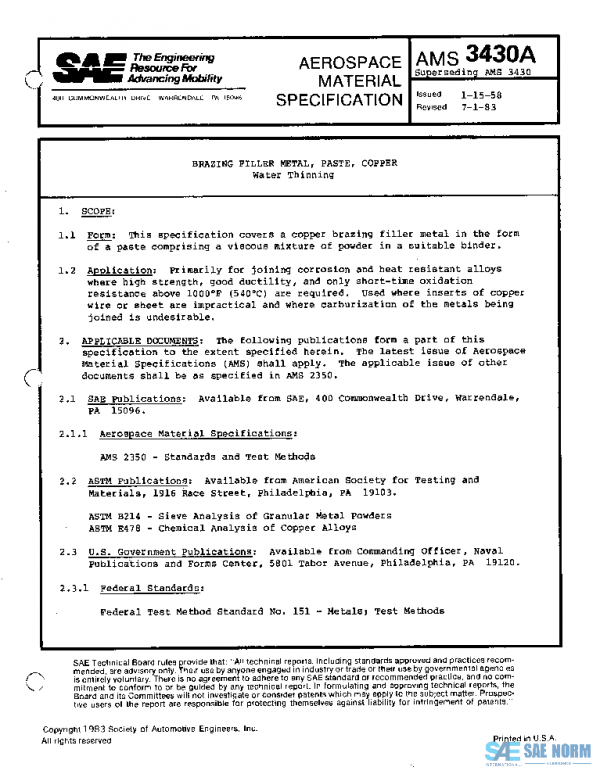 SAE AMS3430A PDF