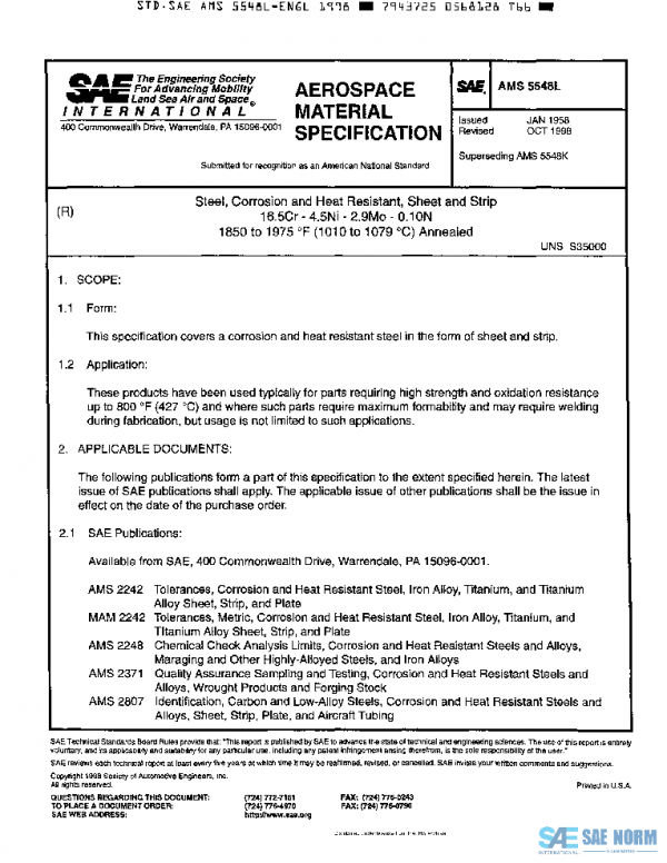 SAE AMS5548L PDF