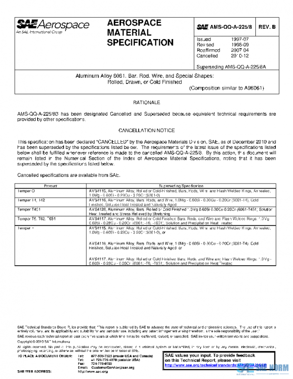 SAE AMSQQA225/8B PDF