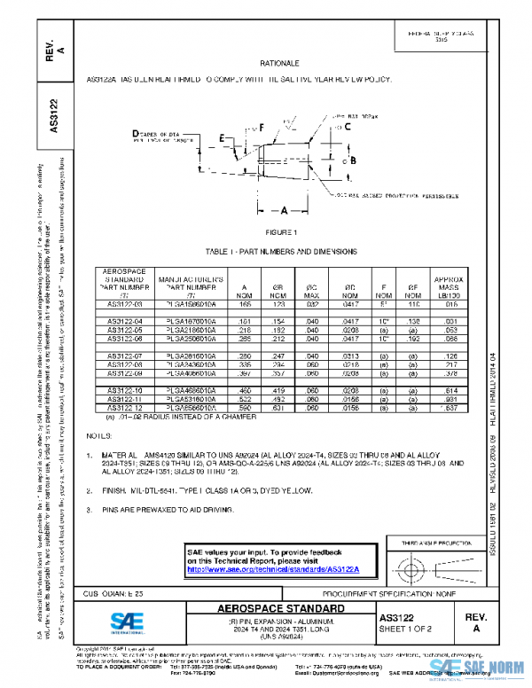 SAE AS3122A PDF