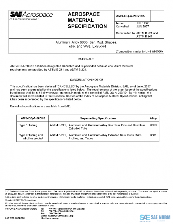SAE AMSQQA200/10A PDF