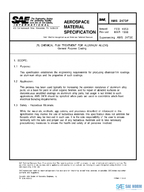 SAE AMS2473F PDF SAE AMS2473F PDF