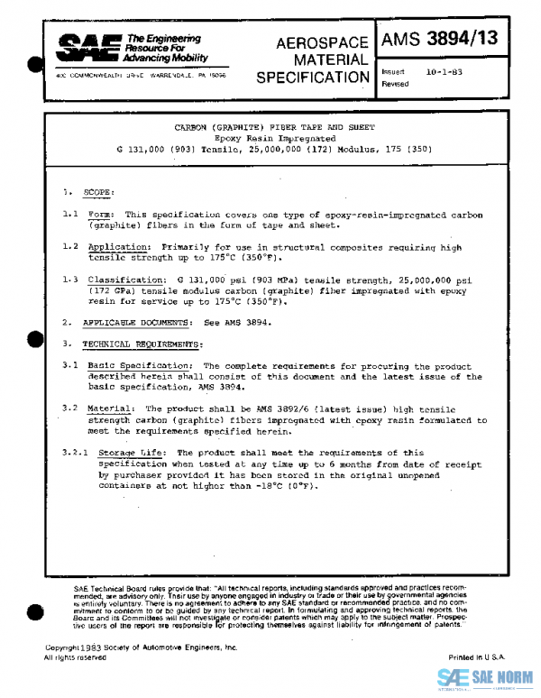 SAE AMS3894/13 PDF SAE AMS3894/13 PDF