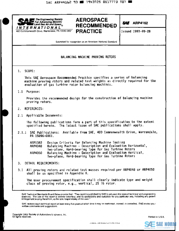 SAE ARP4162 PDF
