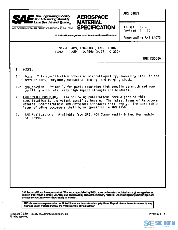 SAE AMS6407E PDF