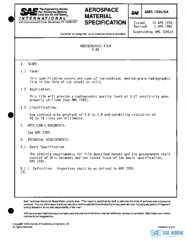 SAE AMS7295/6A PDF SAE AMS7295/6A PDF