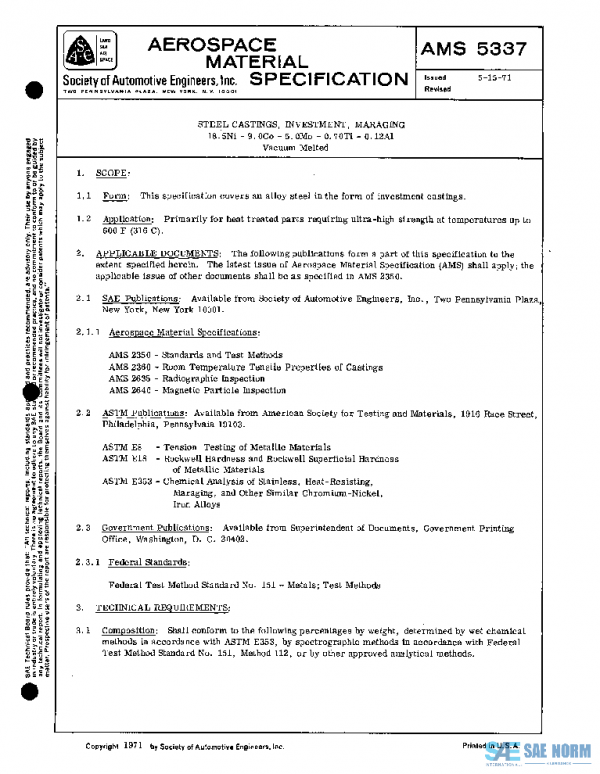 SAE AMS5337 PDF