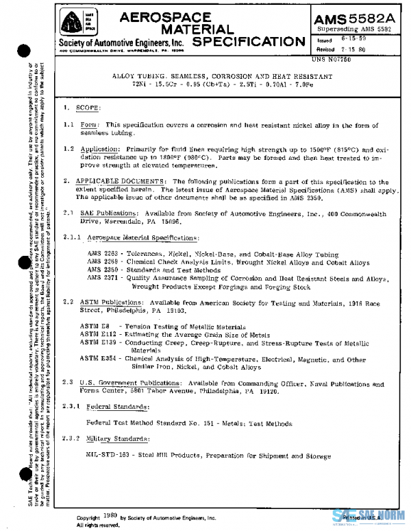 SAE AMS5582A PDF