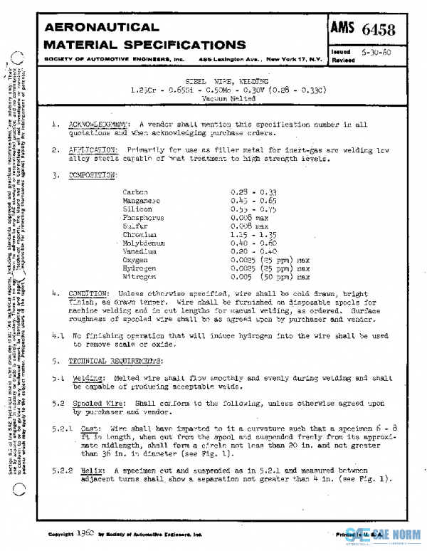SAE AMS6458 PDF SAE AMS6458 PDF