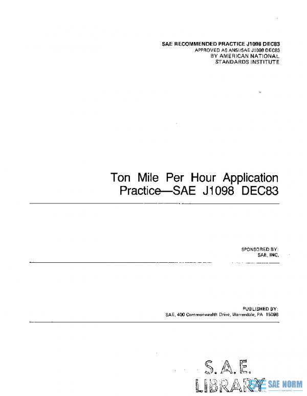 SAE J1098_198312 PDF