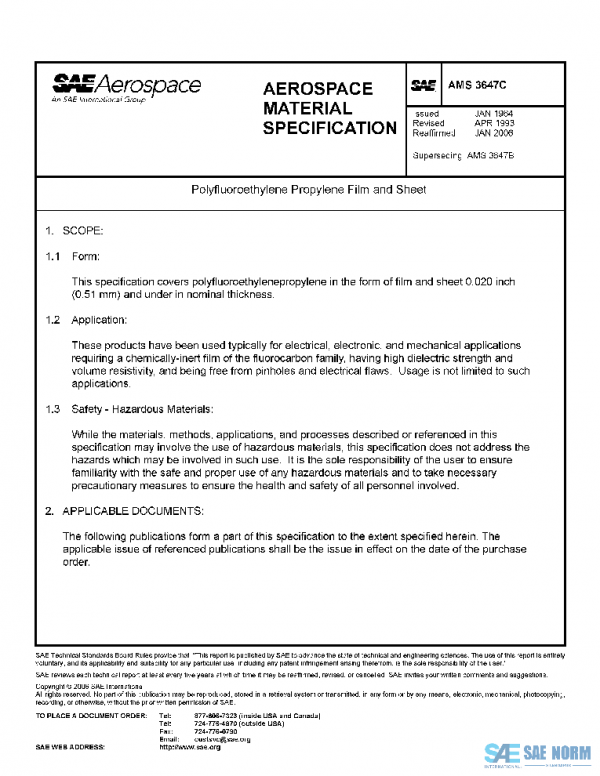 SAE AMS3647C PDF SAE AMS3647C PDF