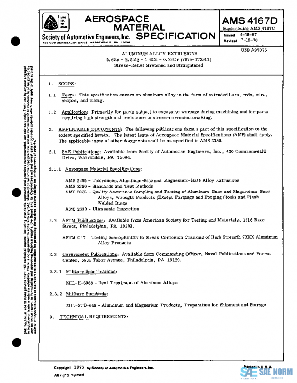 SAE AMS4167D PDF SAE AMS4167D PDF
